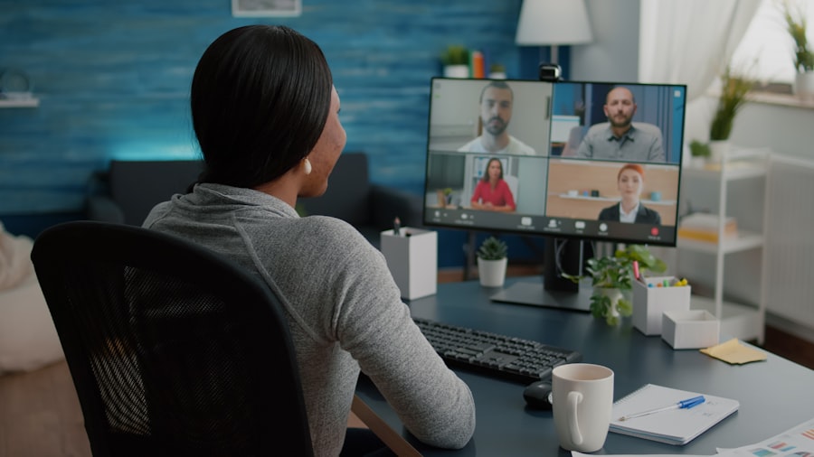 Virtual team meeting